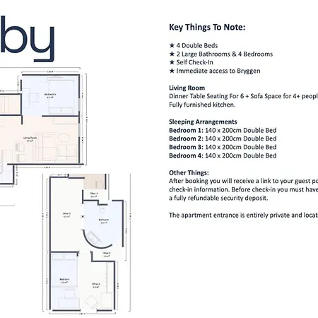 Penthouse In Heart Of - 4br 2 Bath Берген